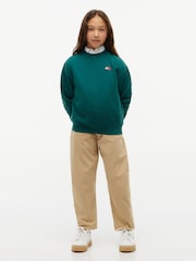 Tommy Hilfiger Green Flag Logo Crew Neck Sweatshirt - Image 4 of 6