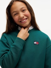 Tommy Hilfiger Green Flag Logo Crew Neck Sweatshirt - Image 5 of 6