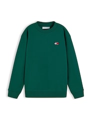 Tommy Hilfiger Green Flag Logo Crew Neck Sweatshirt - Image 6 of 6