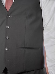 أسود - صدرية للبدلة من صوف Tollegno مقاس متوسط من مجموعة Signature - صورة 13 من 16