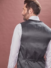 أسود - صدرية للبدلة من صوف Tollegno مقاس متوسط من مجموعة Signature - صورة 15 من 16