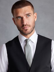 Black Signature Tollegno Wool Regular Fit Suit Waistcoat - Image 6 of 11