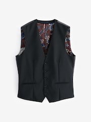 Black Signature Tollegno Wool Regular Fit Suit Waistcoat - Image 7 of 11