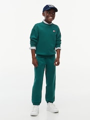 Tommy Hilfiger Green Flag Logo Patch Cuffed Joggers - Image 2 of 7