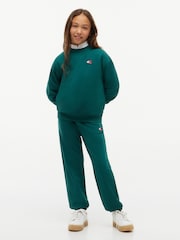 Tommy Hilfiger Green Flag Logo Patch Cuffed Joggers - Image 3 of 7