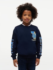 Көк - Tommy Hilfiger Varsity логотипті жемпір - 7суретінің 1 суреті