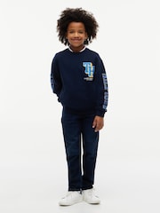 Көк - Tommy Hilfiger Varsity логотипті жемпір - 7суретінің 3 суреті