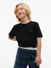 Tommy Hilfiger Black Signature Jersey Lounge T-Shirts 2-Pack - Image 2 of 5