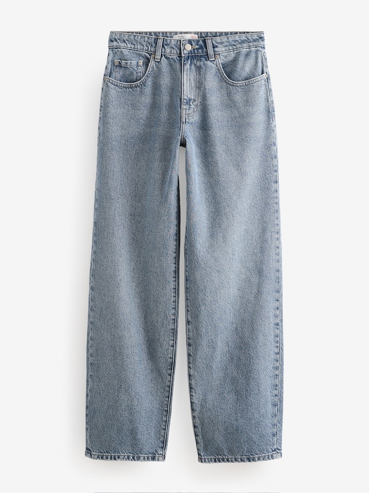 Bleu moyen - Jeans baggy à jambe large - Image 6 of 8