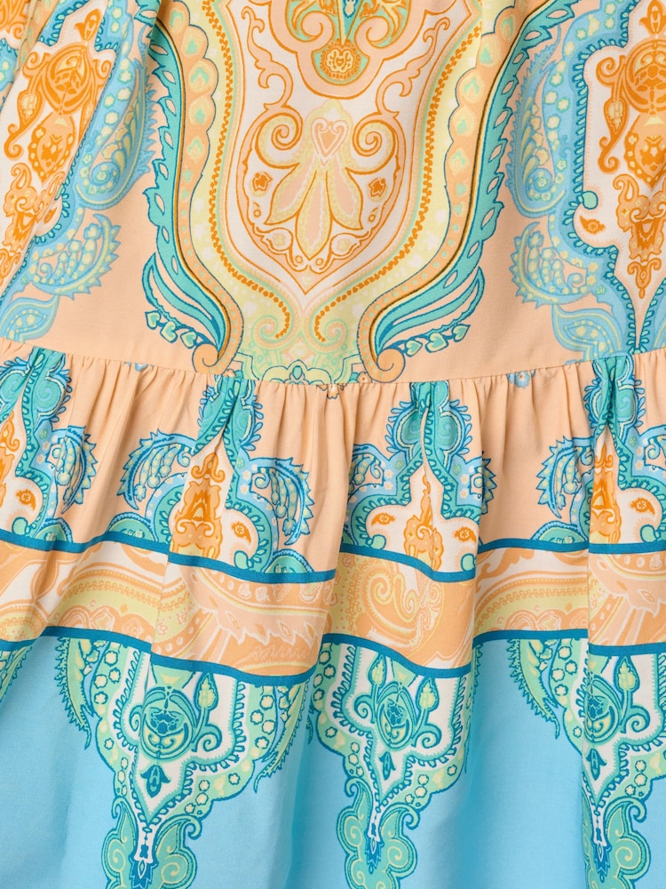 Adrianna Papell Orange Printed Short Dress - Image 6 of 6