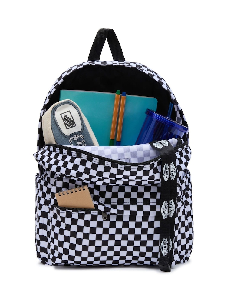 Vans Black Check Old Skool Backpack - Image 2 of 4