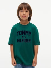 Жасыл - Tommy Hilfiger логотипі бар, жағасы бар футболка - 6суретінің 1 суреті