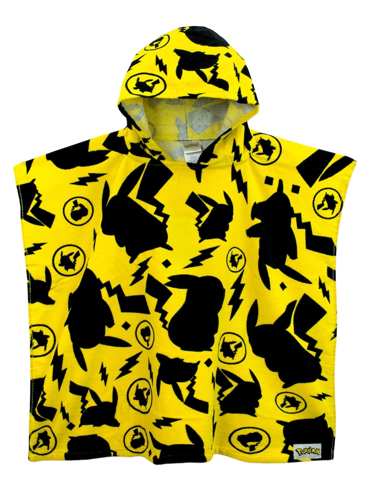 Character Yellow Pokemon 100% Cotton Hooded Swim & Beach Towel Poncho - Image 1 of 5