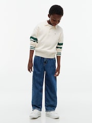 Tommy Hilfiger 針織紋理旗幟刺繡 Polo 套頭衫 - 圖片 2，共 6