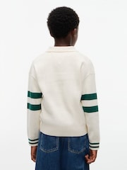 Tommy Hilfiger 針織紋理旗幟刺繡 Polo 套頭衫 - 圖片 4，共 6