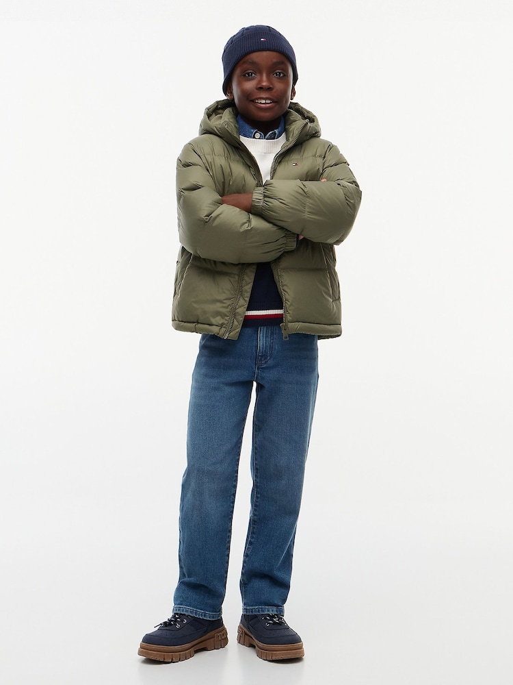 Tommy Hilfiger Green Essential Down Hooded Jacket - Image 2 of 6