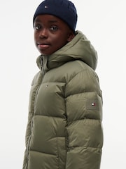 Tommy Hilfiger Green Essential Down Hooded Jacket - Image 3 of 6