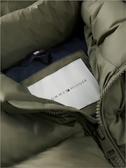 Tommy Hilfiger Green Essential Down Hooded Jacket - Image 6 of 6