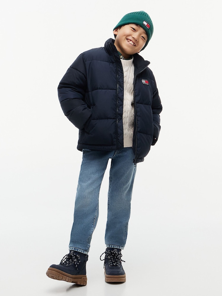 Tommy Hilfiger Blue Essential Ripstop Relaxed Puffer Jacket - Image 2 of 6 Tommy Hilfiger Blue Essential Ripstop Relaxed Puffer Jacket - Image 2 of 6