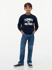 Tommy Hilfiger Blue Logo Long Sleeve T-Shirt - Image 2 of 6