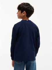 Tommy Hilfiger Blue Logo Long Sleeve T-Shirt - Image 4 of 6