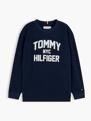 Tommy Hilfiger Blue Logo Long Sleeve T-Shirt - Image 5 of 6
