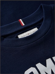 Tommy Hilfiger Blue Logo Long Sleeve T-Shirt - Image 6 of 6