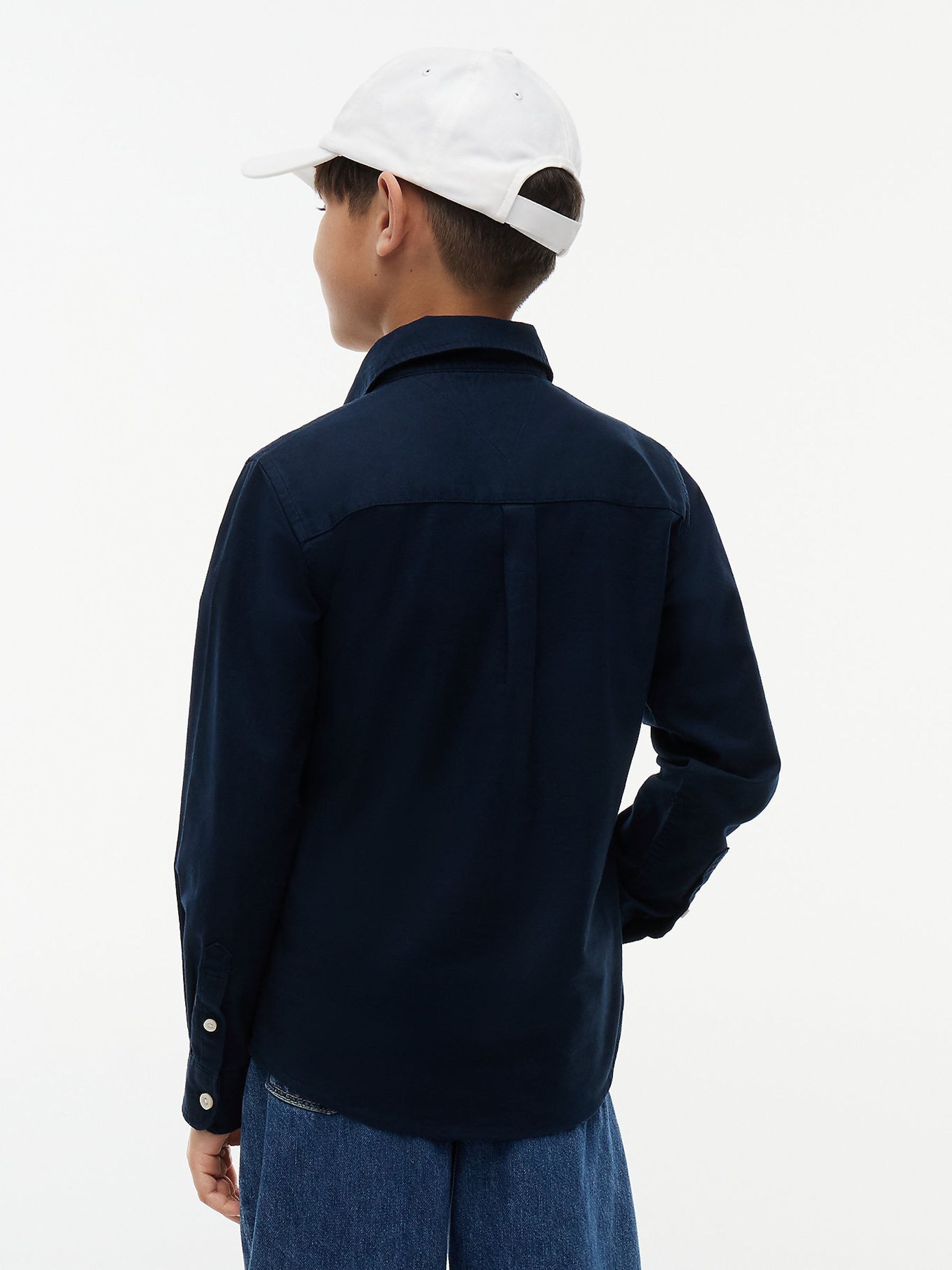 Buy Tommy Hilfiger Blue Essential Regular Fit Button-Down Oxford Shirt ...