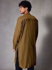 Green Regular Fit Signature Cotton Kurta - Image 2 of 7