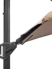 Pacific Cream Garden Challenger T2 3m Square Free Arm Parasol - Image 5 of 5