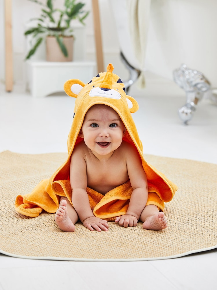 JoJo Maman Bébé Tiger Character Hooded Towel - Image 2 of 4