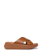 FitFlop F-Mode Leather Flatform Sandals - Image 1 of 4