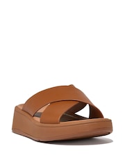 FitFlop F-Mode Leather Flatform Sandals - Image 2 of 4