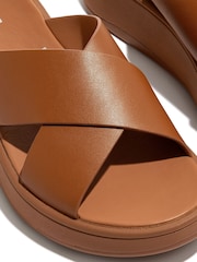 FitFlop F-Mode Leather Flatform Sandals - Image 4 of 4