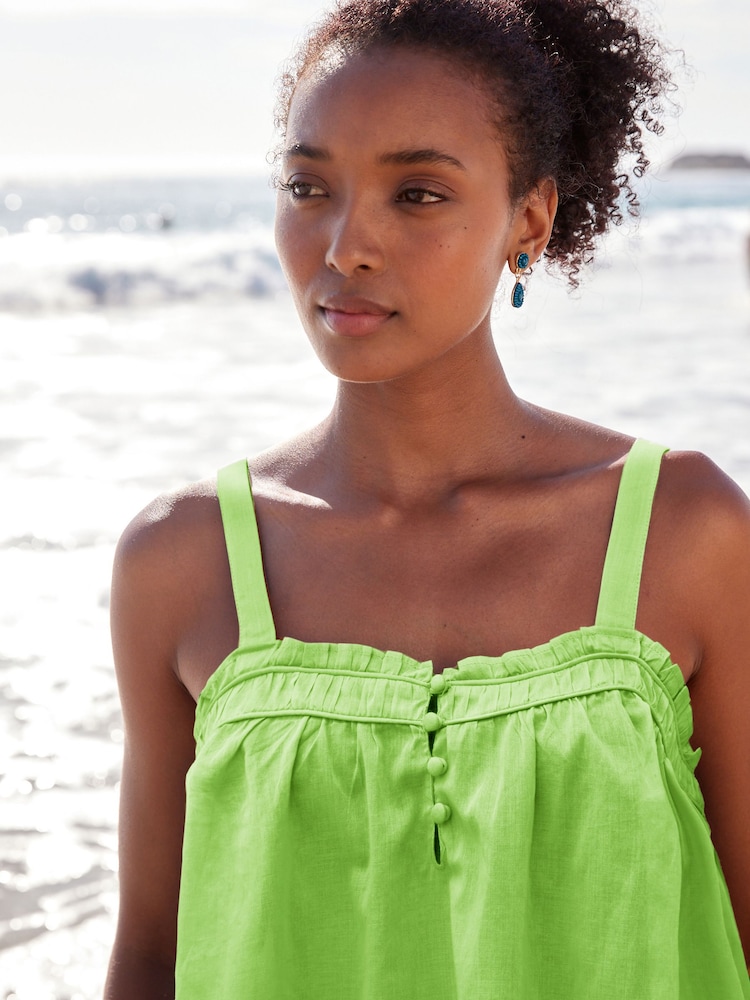 Lime Green Sleeveless Cami Top - Image 3 of 5