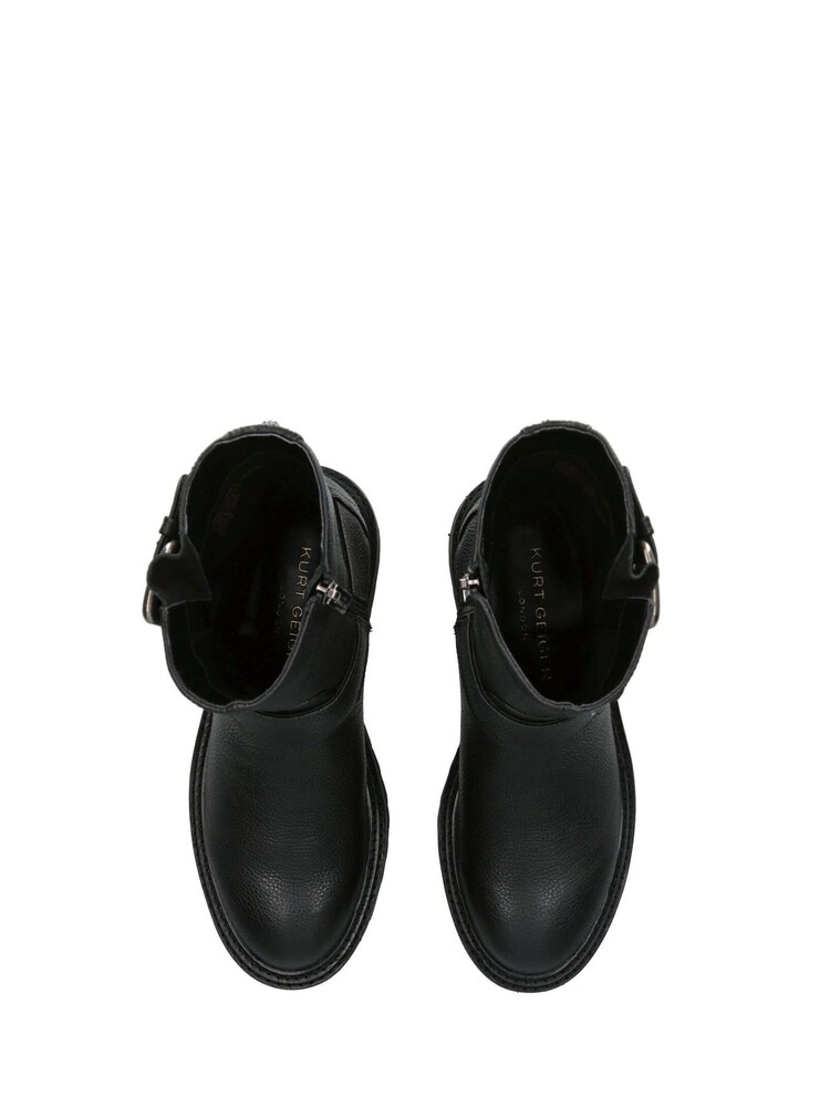 Kurt Geiger London Hackney Black Biker Boots - Image 2 of 5 Kurt Geiger London Hackney Black Biker Boots - Image 2 of 5