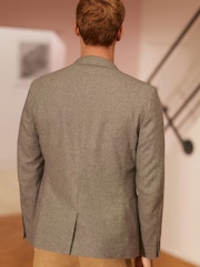 Light Grey Slim Fit Nova Fides Signature Three Button Blazer - Image 2 of 9