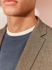 Light Grey Slim Fit Nova Fides Signature Three Button Blazer - Image 5 of 9