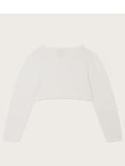 Monsoon White Scatter Pearl Communion Cardigan - Image 2 of 3