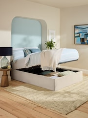 Natural Light Soft Texture Matson Upholstered Ottoman Storage Divan Bed - Image 2 of 6