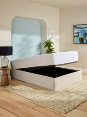 Natural Light Soft Texture Matson Upholstered Ottoman Storage Divan Bed - Image 3 of 6