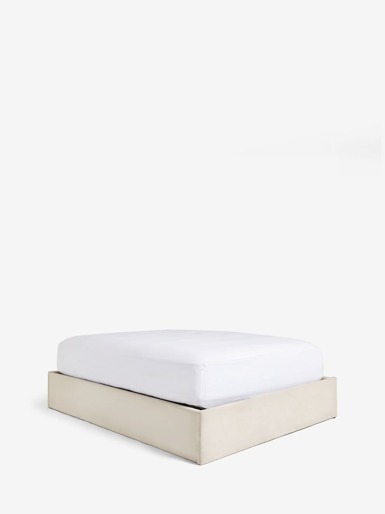 Natural Light Soft Texture Matson Upholstered Ottoman Storage Divan Bed - Image 6 of 6