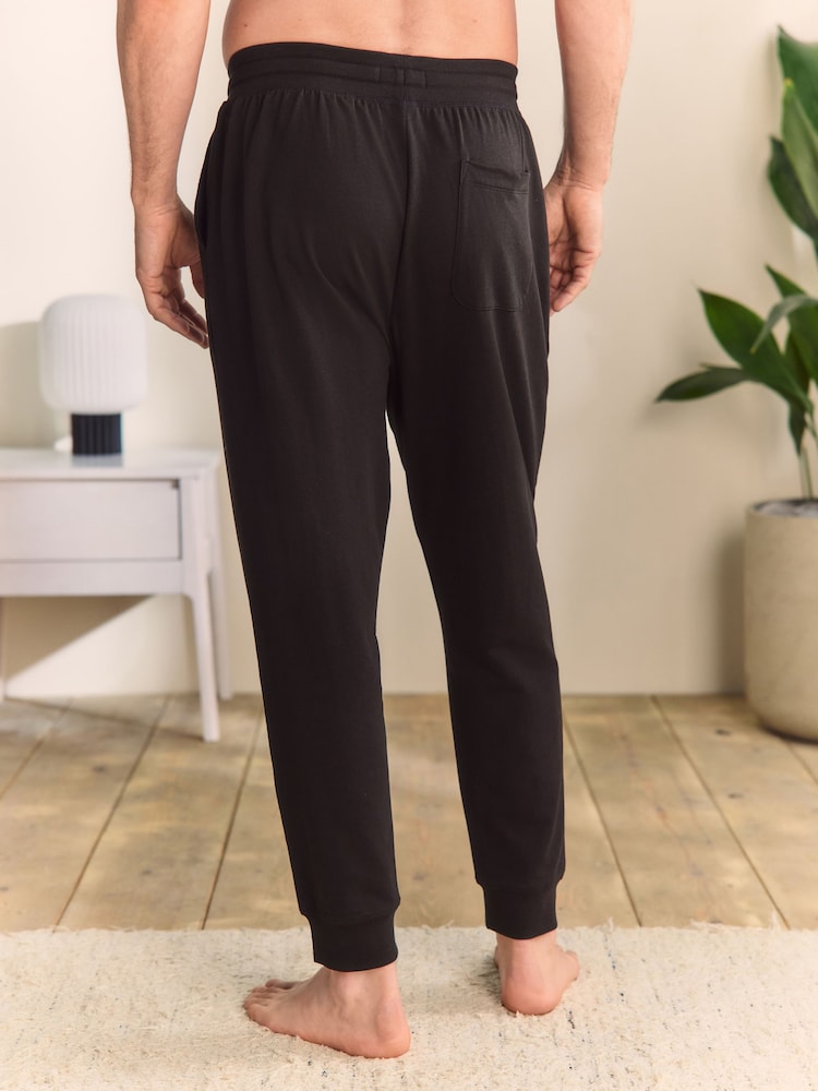 Zwart - Met boorden - Dunne slim-fit joggingbroek - Image 3 of 7
