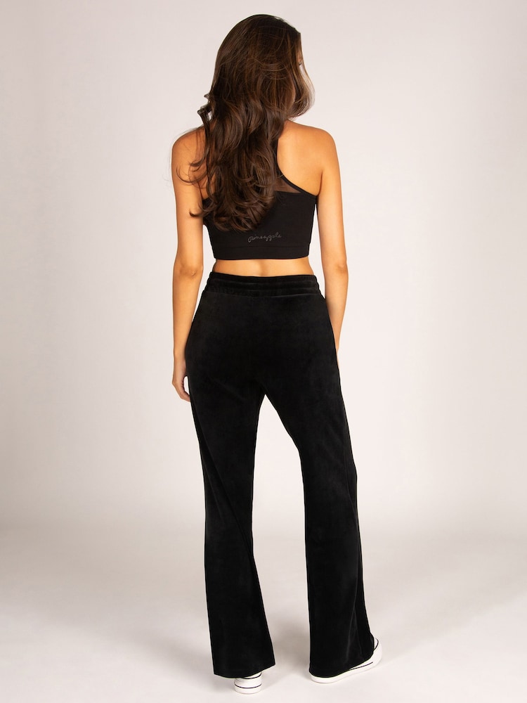 Pineapple Velour Wide Leg Trousers - 6의 이미지 6
