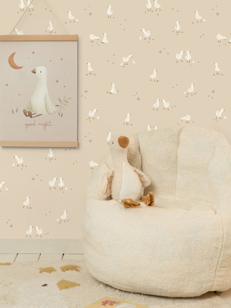 Little Dutch Beigewhite Vliesbehang Little Goose Natural 10M Wallpaper - Image 1 of 5