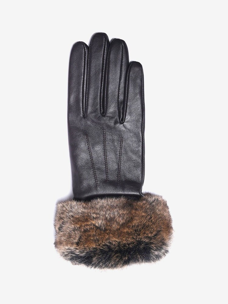 Barbour® Brown Trimmed Leather Gloves - Image 2 of 4