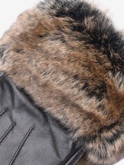 Barbour® Brown Trimmed Leather Gloves - Image 4 of 4