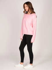 Pineapple Pink Off Shoulder Dancers Knitted Jumper - Image 3 of 6