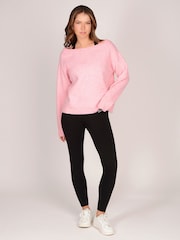 Pineapple Pink Off Shoulder Dancers Knitted Jumper - Image 4 of 6