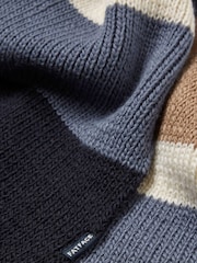 FatFace Blue Colour Block Scarf - Image 2 of 2